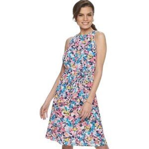 Juicy Couture Floral Cinched Waist Dress, Size M
